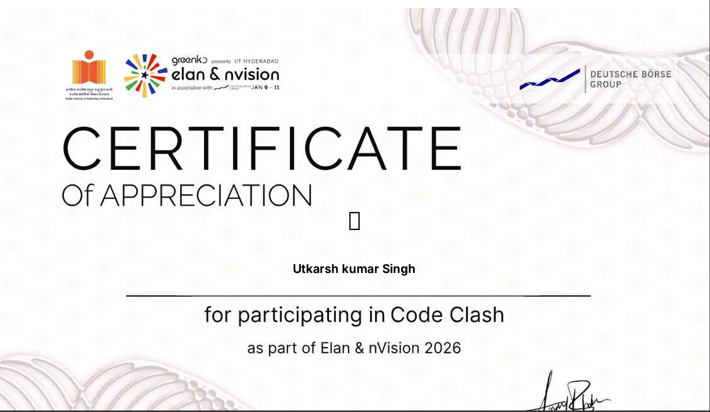 Utkarsh Kumar Singh | Full-Stack Developer
